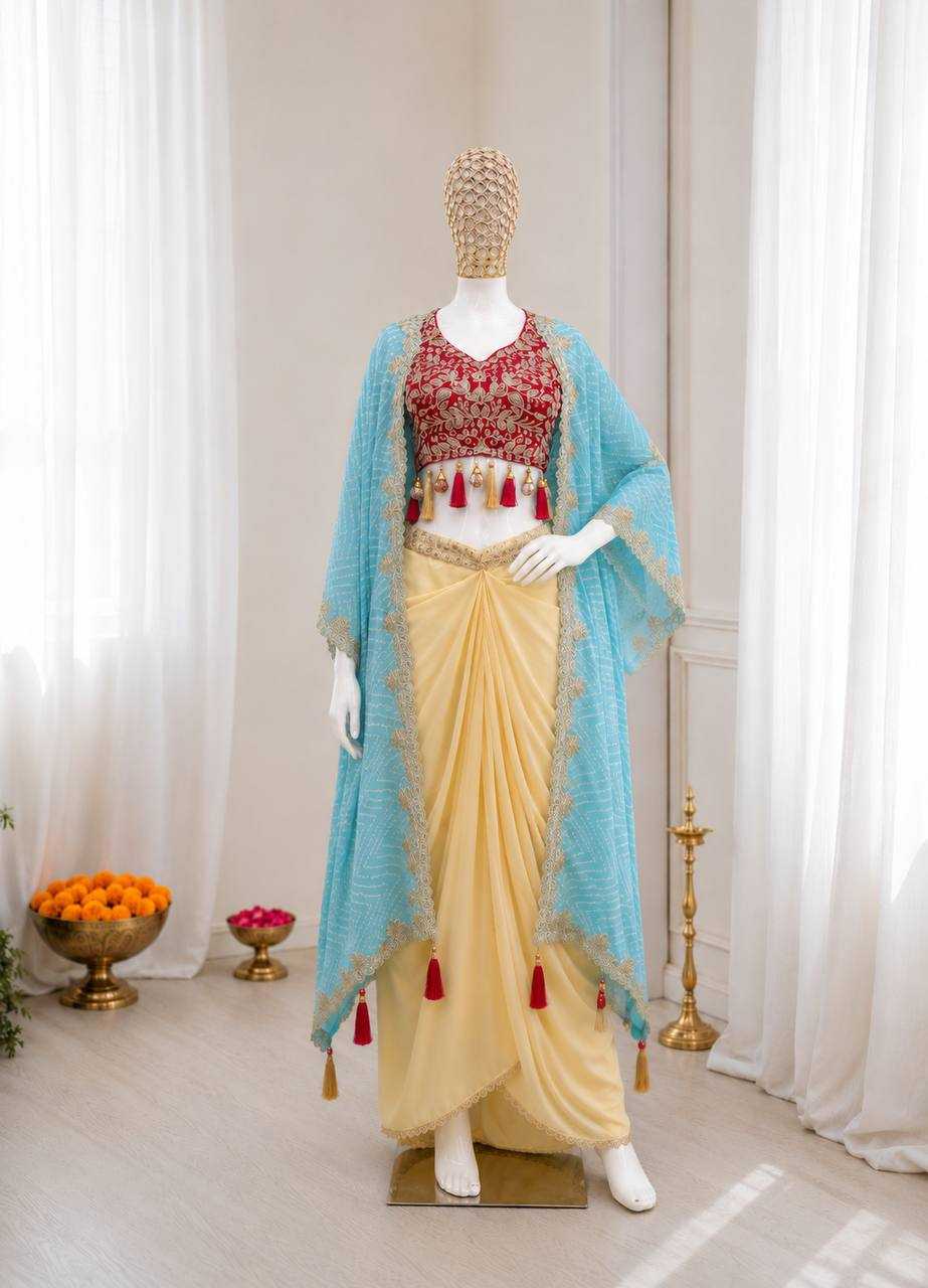 Naarira Crepe Silk Indo Western Dress