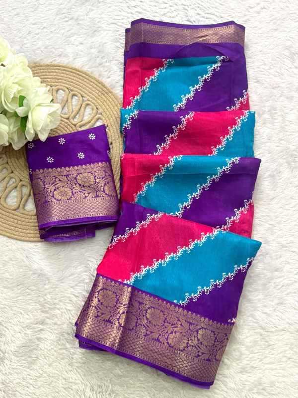 Naarira SAGUN Jacquard Printed Sarees
