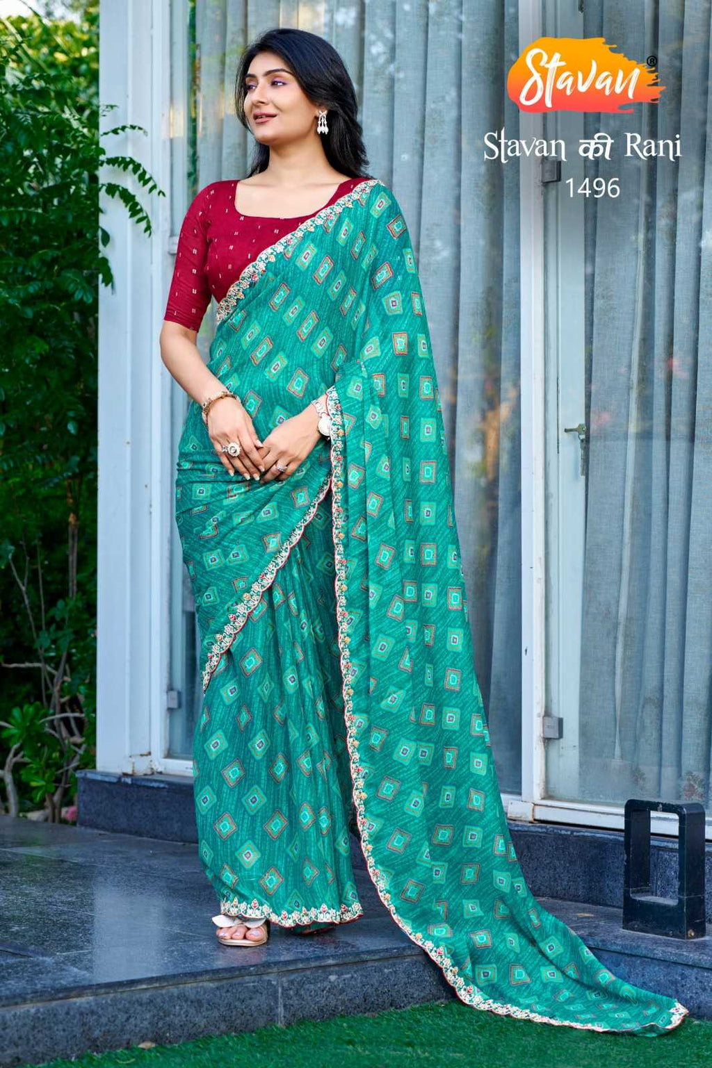 Naarira STAVAN KI RANI Chiffon Printed Saree