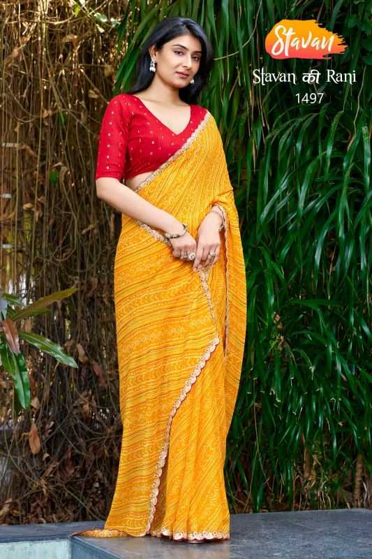 Naarira STAVAN KI RANI Chiffon Printed Saree