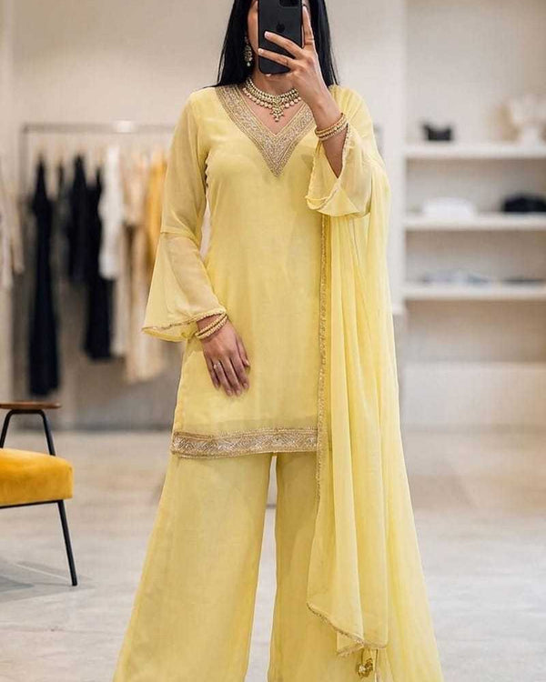 Naarira Faux Georgette Designer Suit - alternate view