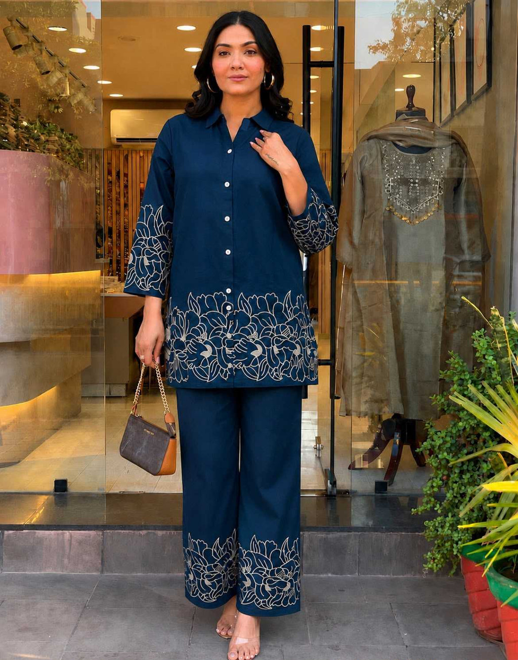 Naarira Heavy Rayon Embroidered Co-ord Set