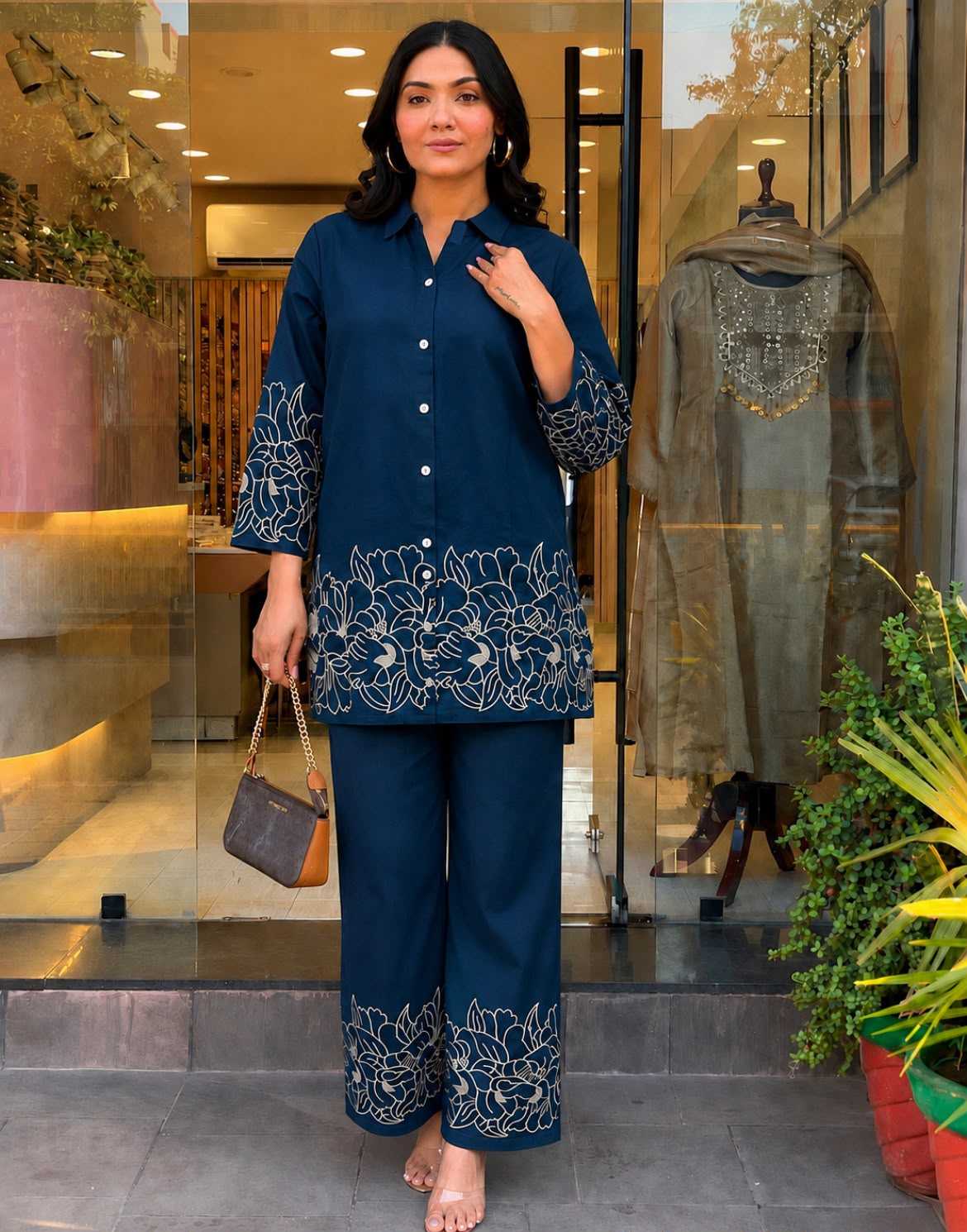 Naarira Heavy Rayon Embroidered Co-ord Set