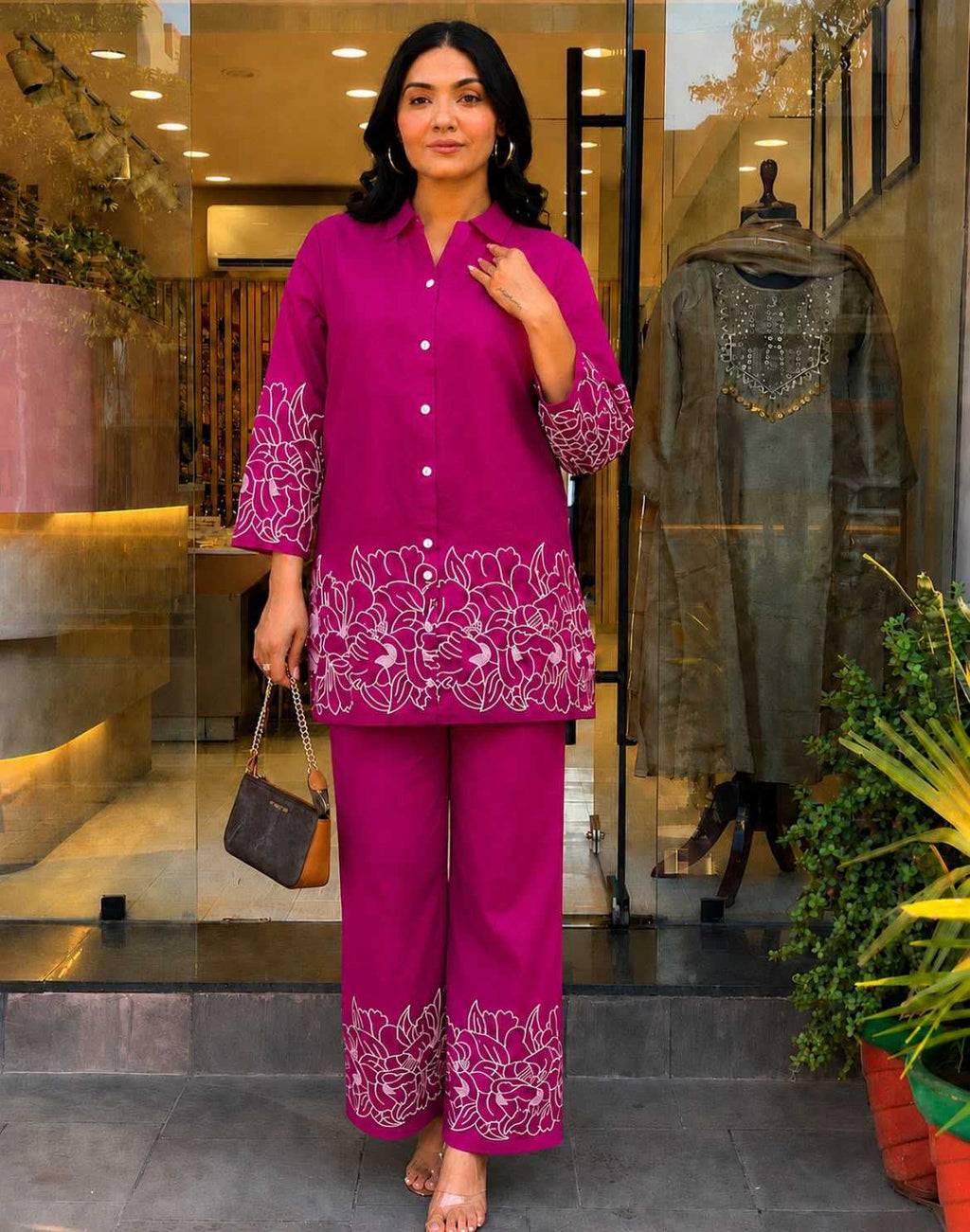 Naarira Heavy Rayon Embroidered Co-ord Set