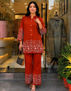 Naarira Heavy Rayon Embroidered Co-ord Set