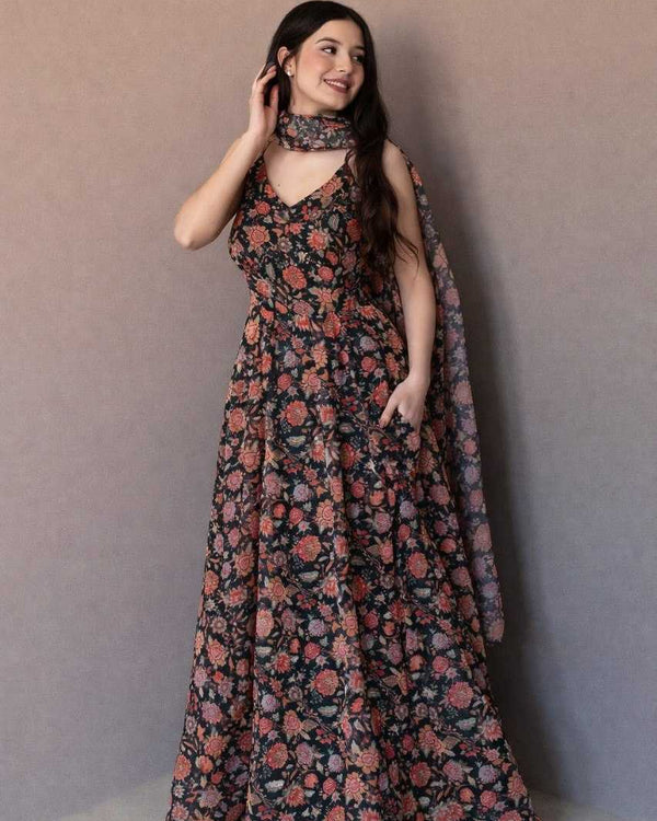 Naarira KR 110 Organza Printed Gown