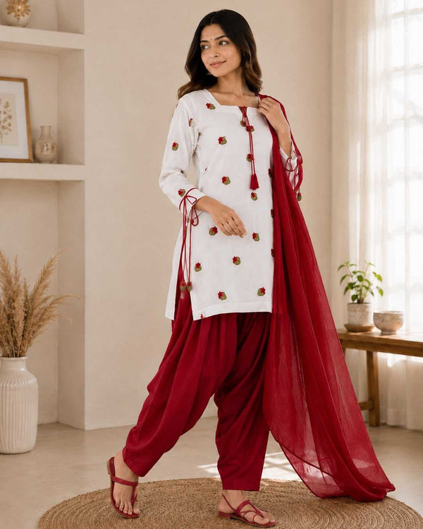 Naarira Cotton Cambric Embroidery Suits - alternate view