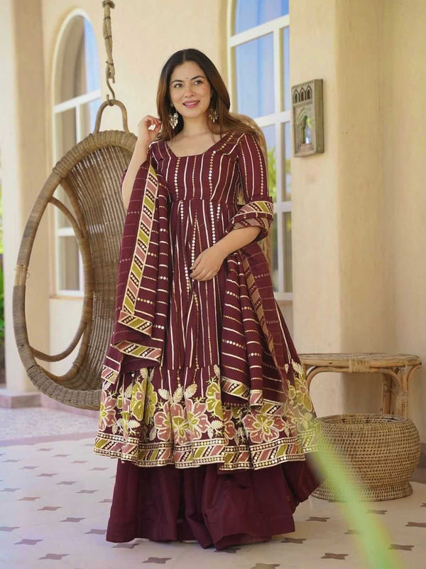 Naarira Faux Georgette Sharara Salwar Suits