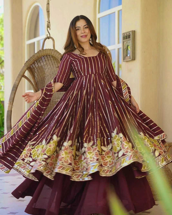 Naarira Faux Georgette Sharara Salwar Suits - alternate view