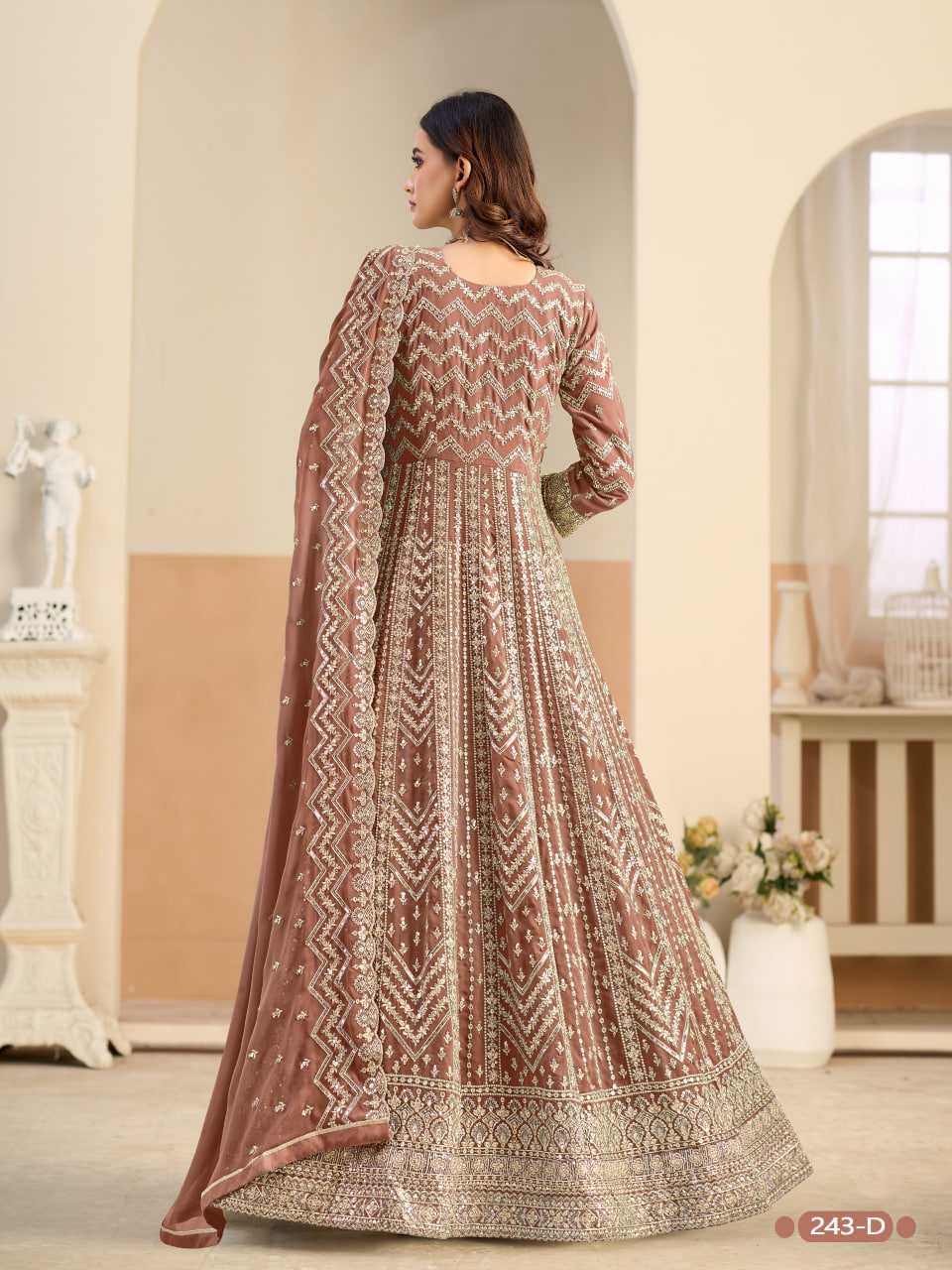 Naarira Faux Georgette Georgette Gown