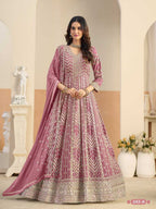 Naarira Faux Georgette Georgette Gown