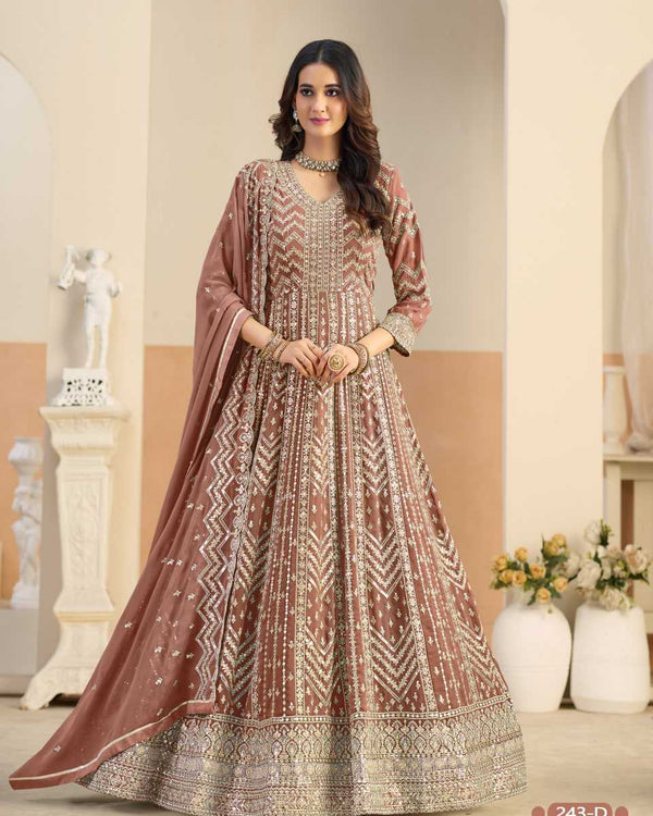 Naarira Faux Georgette Georgette Gown