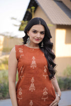 Naarira Cotton earing Print Kurti