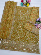 Naarira Faux Georgette Unstitched Wedding Suits