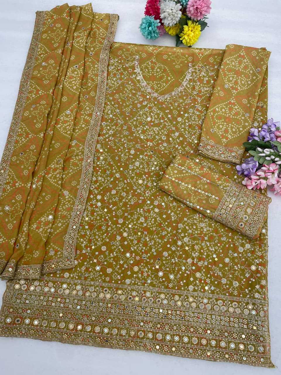 Naarira Faux Georgette Unstitched Wedding Suits