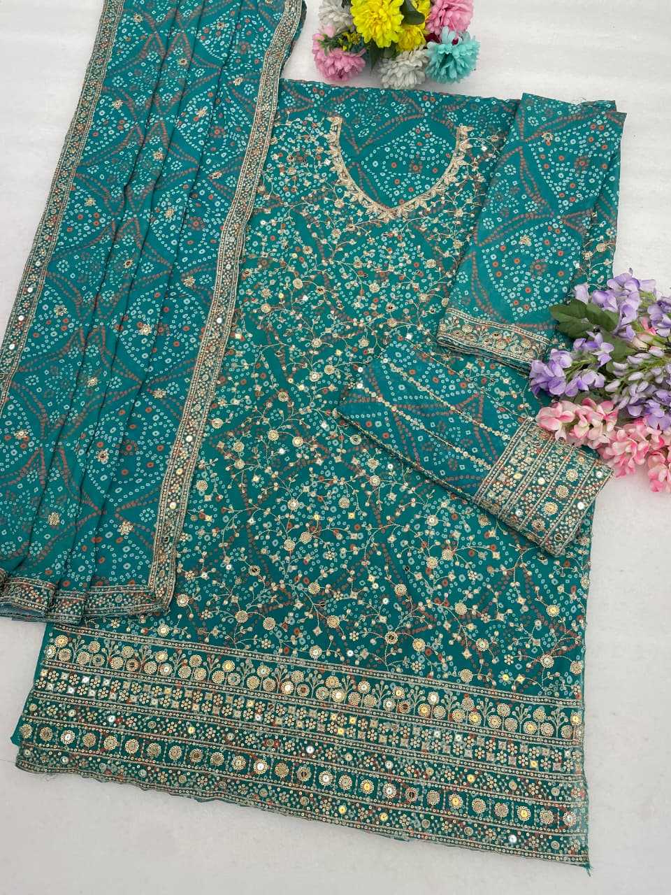 Naarira Faux Georgette Unstitched Wedding Suits