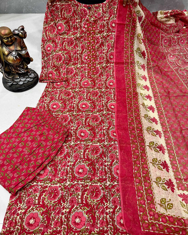 Naarira Cotton Festive jaipuri Kurti - alternate view