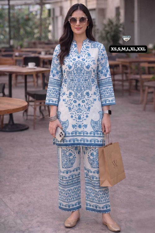 Naarira Anvitha Heavy Rayon Slub Printed Co-ord Set