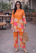 Naarira Anvitha Heavy Rayon Slub Printed Co-ord Set