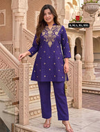 Naarira Aranyika Premium Silk Crepe Co-ord Set