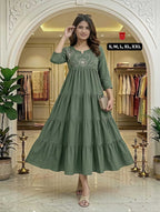Naarira KESH536 Oviya Cotton Embroidery Gowns
