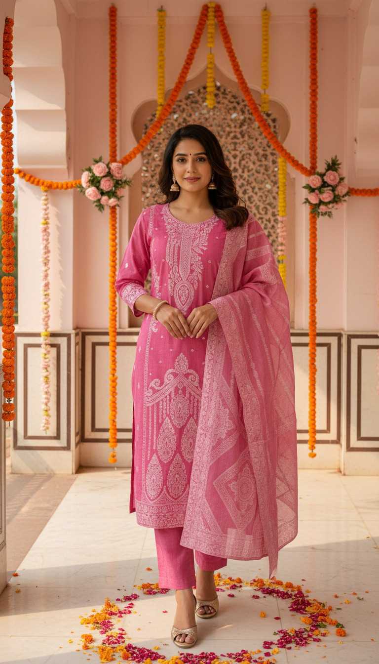Naarira Pure Cotton Jacquard Suit