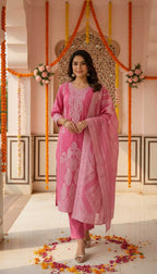 Naarira Pure Cotton Jacquard Suit