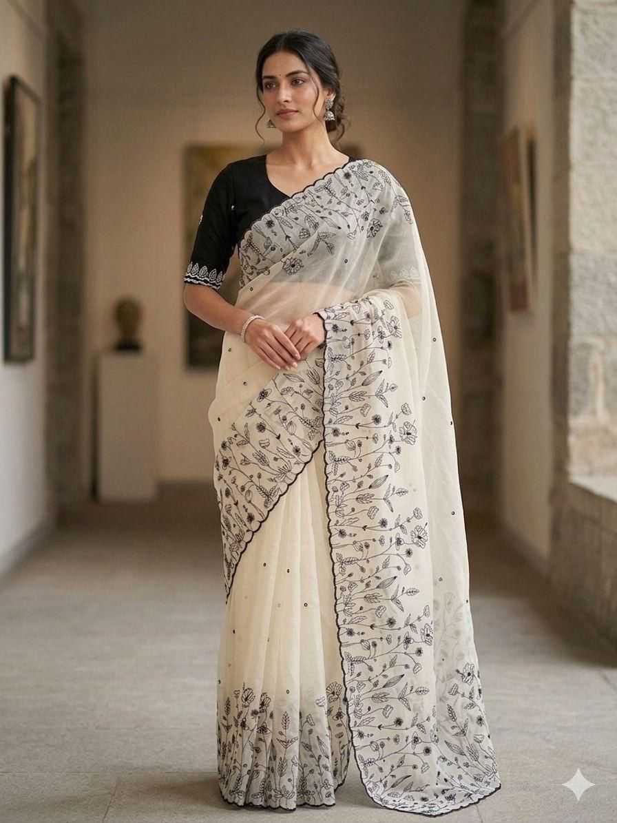 Naarira Kayera Georgette Designer Sarees