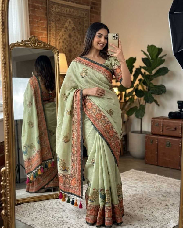 Naarira Zari Silk Embroidered Saree for Women