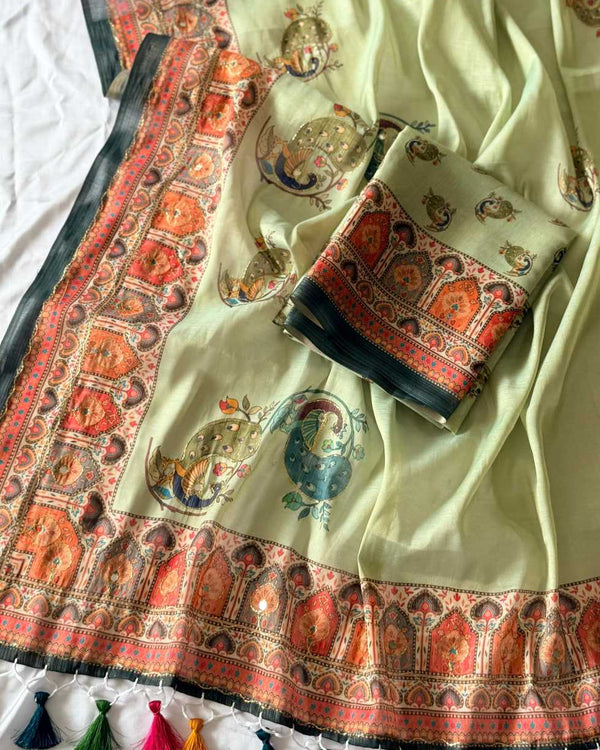 Naarira Zari Silk Embroidered Saree for Women - alternate view