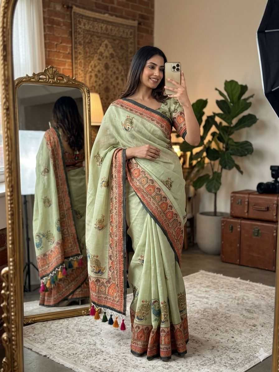 Naarira Zari Silk Embroidered Saree for Women