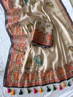 Naarira Zari Silk Embroidered Saree for Women