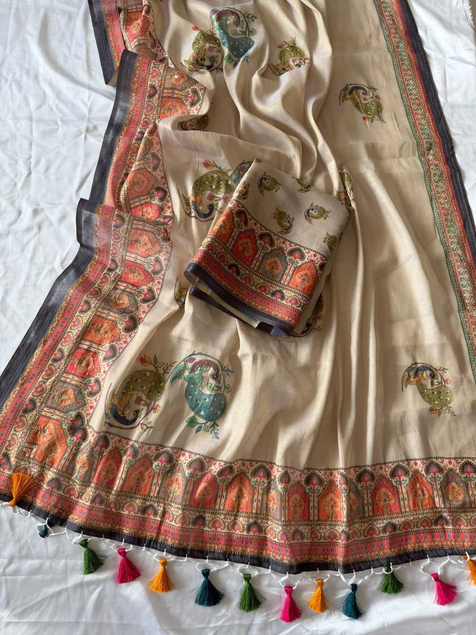 Naarira Zari Silk Embroidered Saree for Women