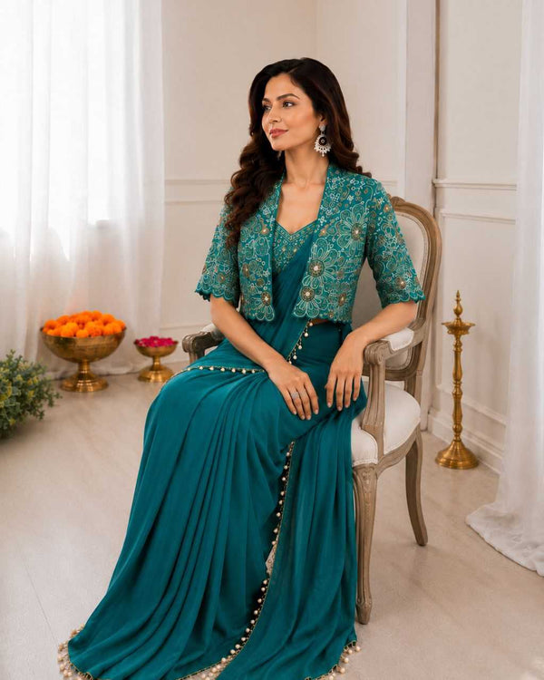 Naarira KESH558 59 Crepe Silk Ready To Wear Sarees