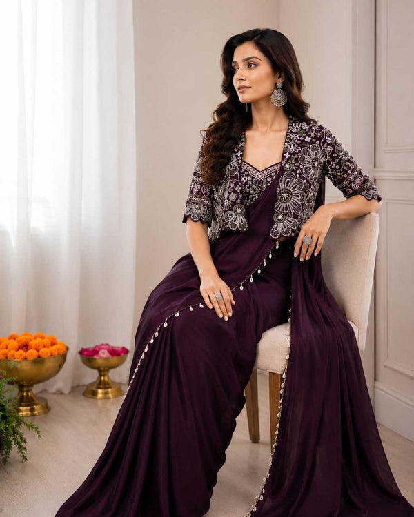 Naarira KESH558 59 Crepe Silk Ready To Wear Sarees - alternate view
