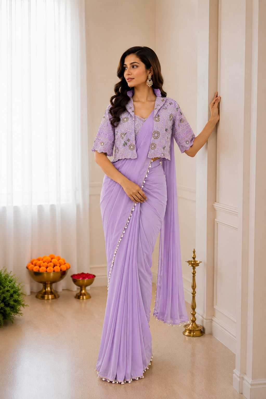 Naarira KESH558 59 Crepe Silk Ready To Wear Sarees