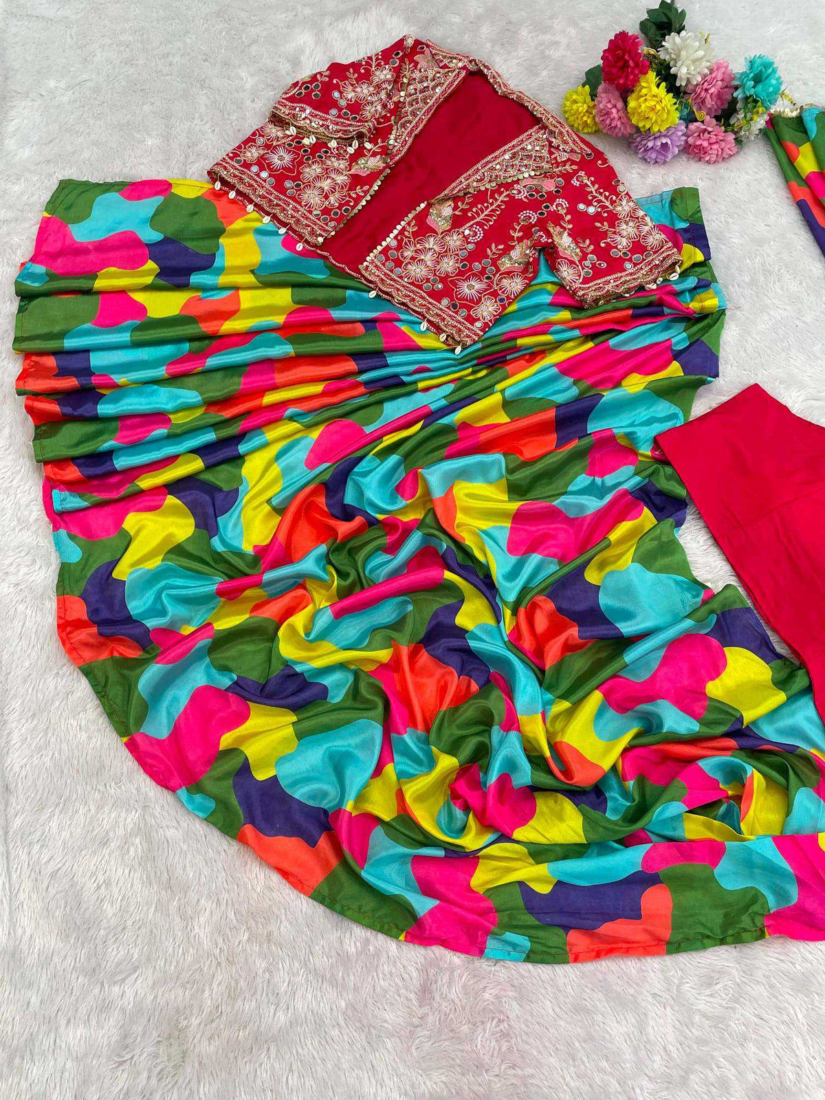 Naarira KESH558 88 Chinon Silk Ready To Wear Sarees