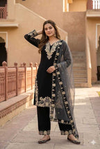 Naarira Faux Georgette Embroidery Suits