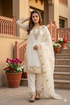 Naarira Faux Georgette Embroidery Suits