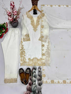 Naarira Faux Georgette Embroidery Suits