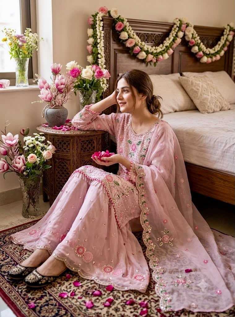 Naarira Faux Georgette Embroidered Suit