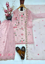 Naarira Faux Georgette Embroidered Suit