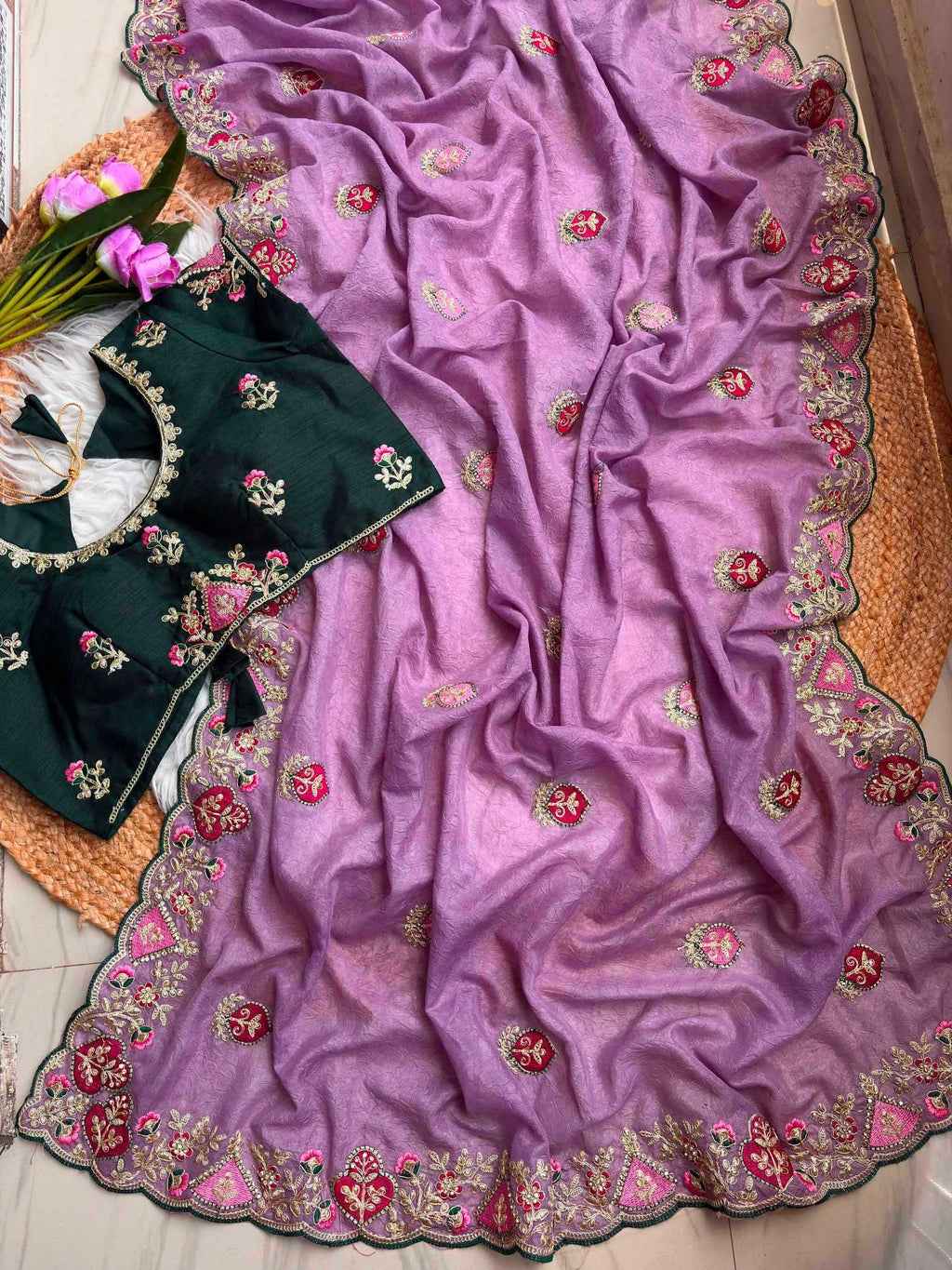 Naarira Arzoo Fancy Embroidered Sarees