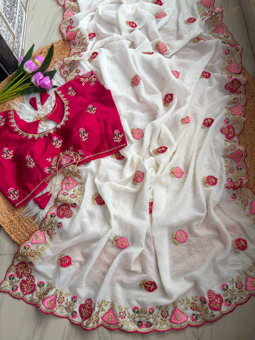 Naarira Arzoo Fancy Embroidered Sarees