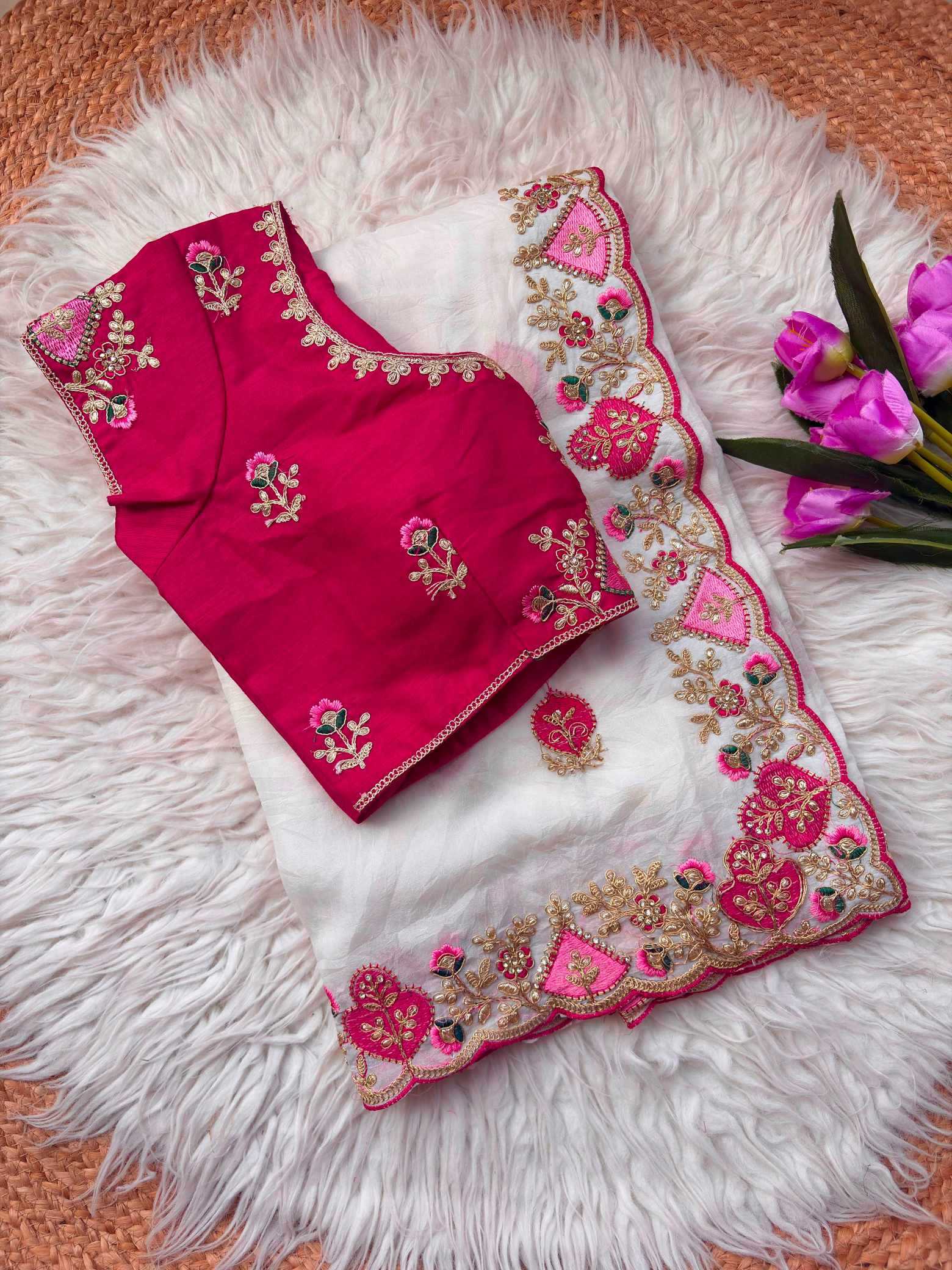 Naarira Arzoo Fancy Embroidered Sarees