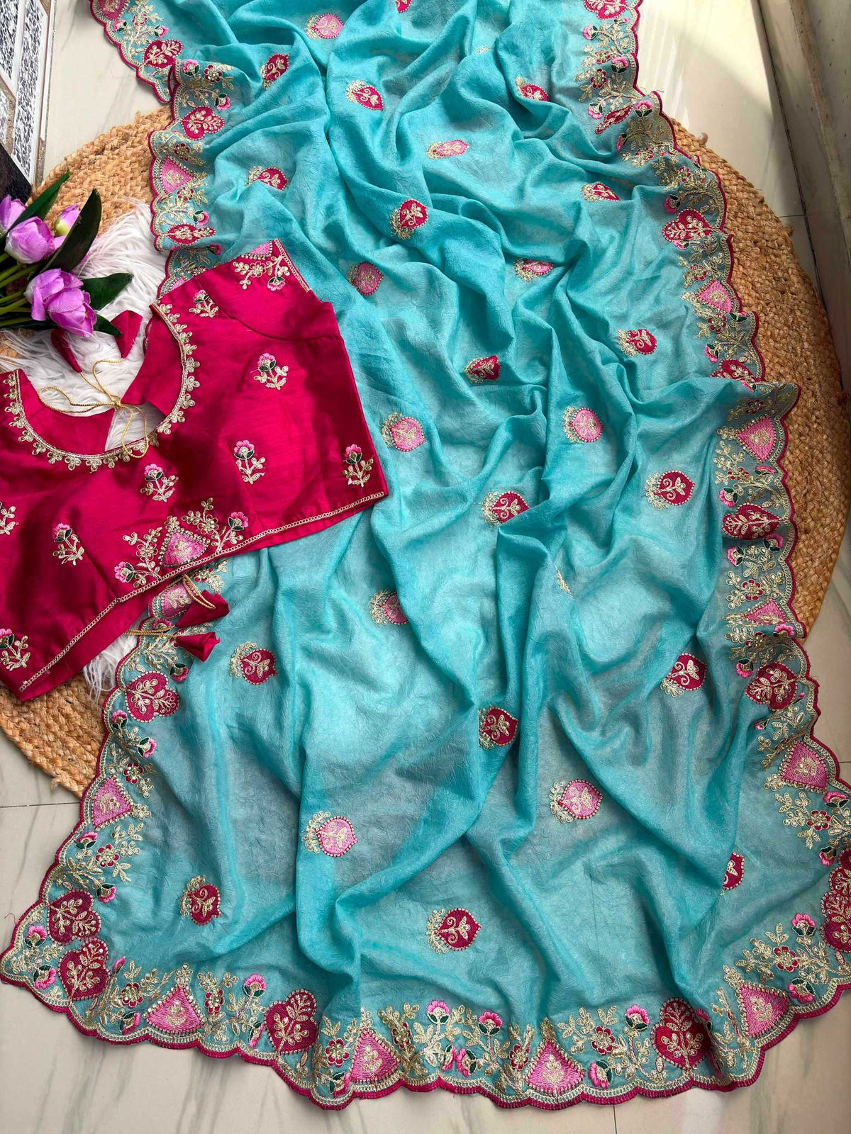Naarira Arzoo Fancy Embroidered Sarees