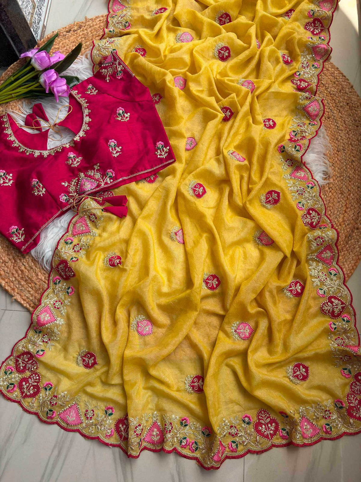 Naarira Arzoo Fancy Embroidered Sarees