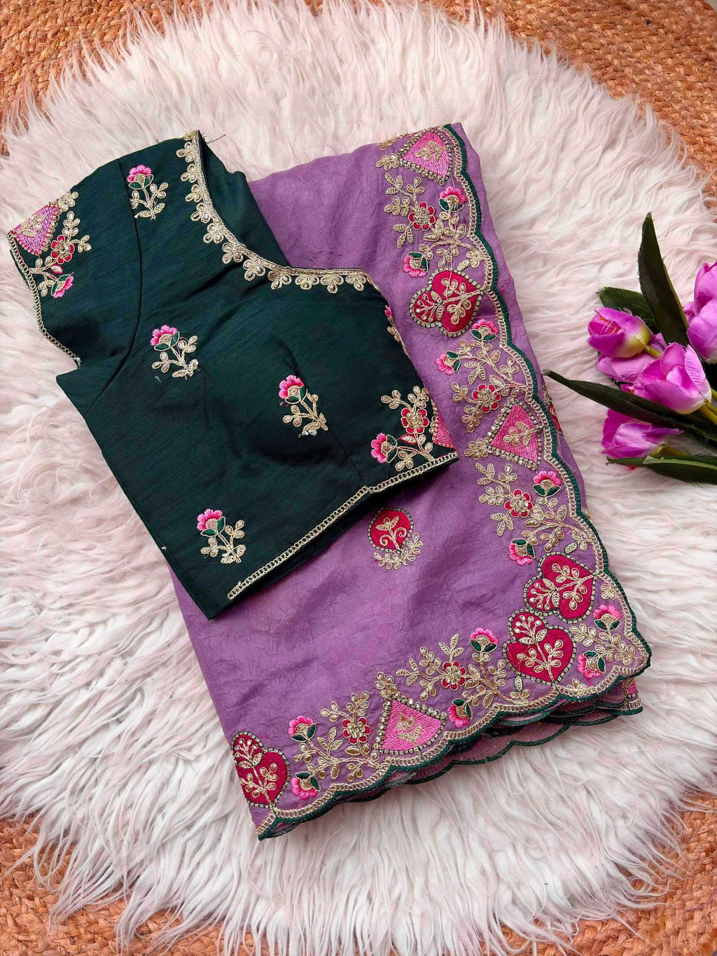 Naarira Arzoo Fancy Embroidered Sarees