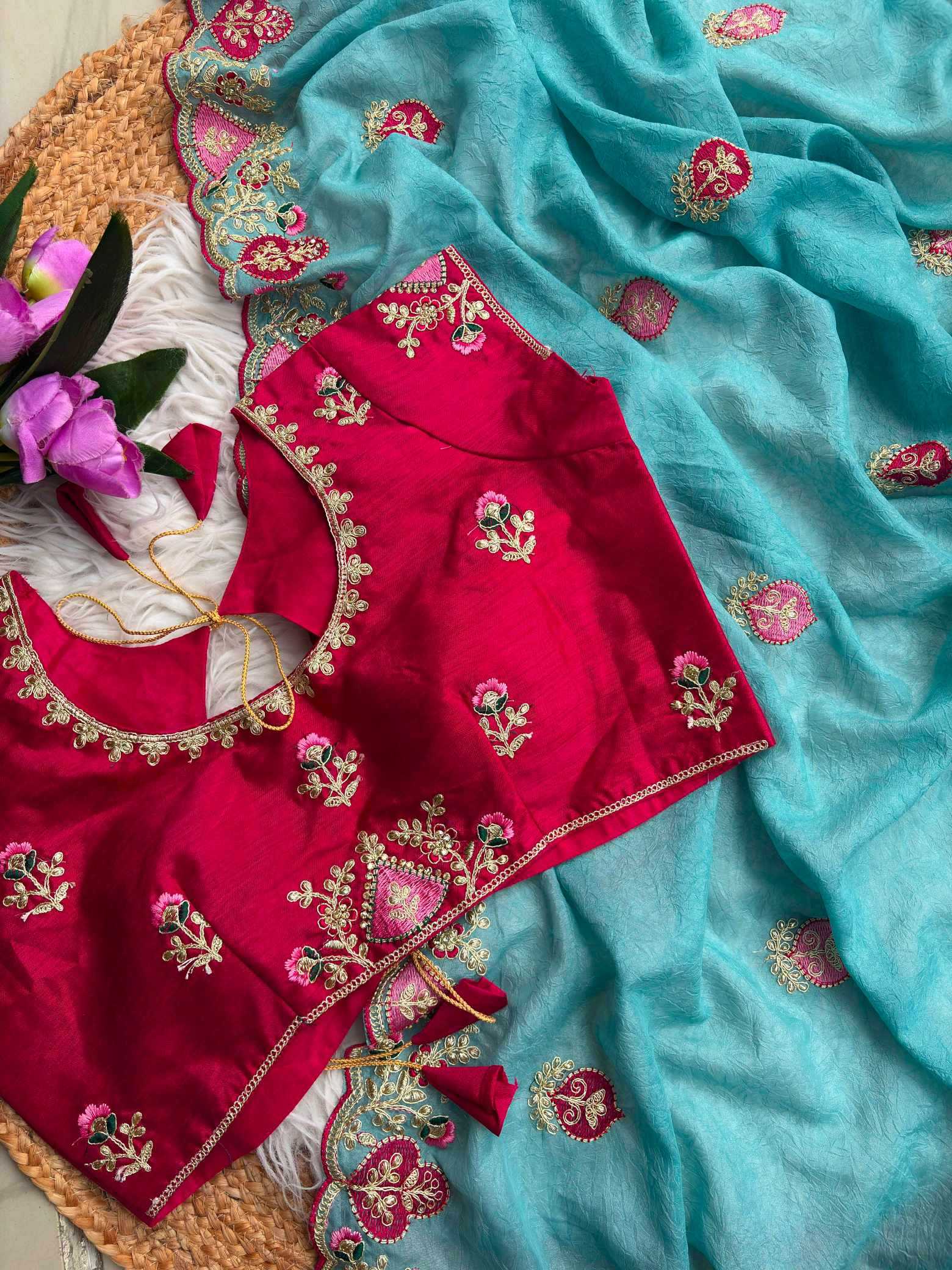 Naarira Arzoo Fancy Embroidered Sarees