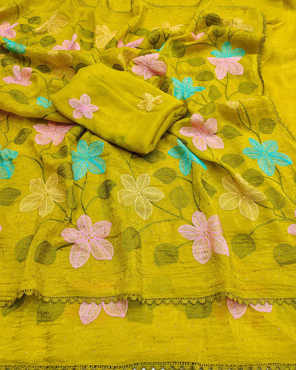 Naarira KESH569 FLORIOUS Viscose Fancy Sarees - alternate view